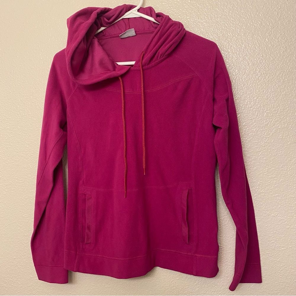 Columbia hot pink lightweight pullover fleece jacket hoodie fuschia M
